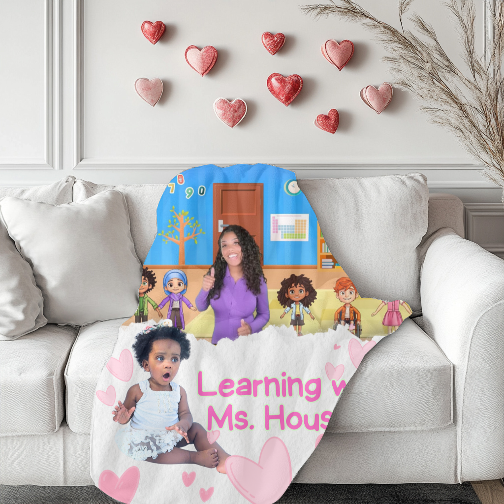 Custom Microfiber Throw Blanket – Perfect for Valentine's Day